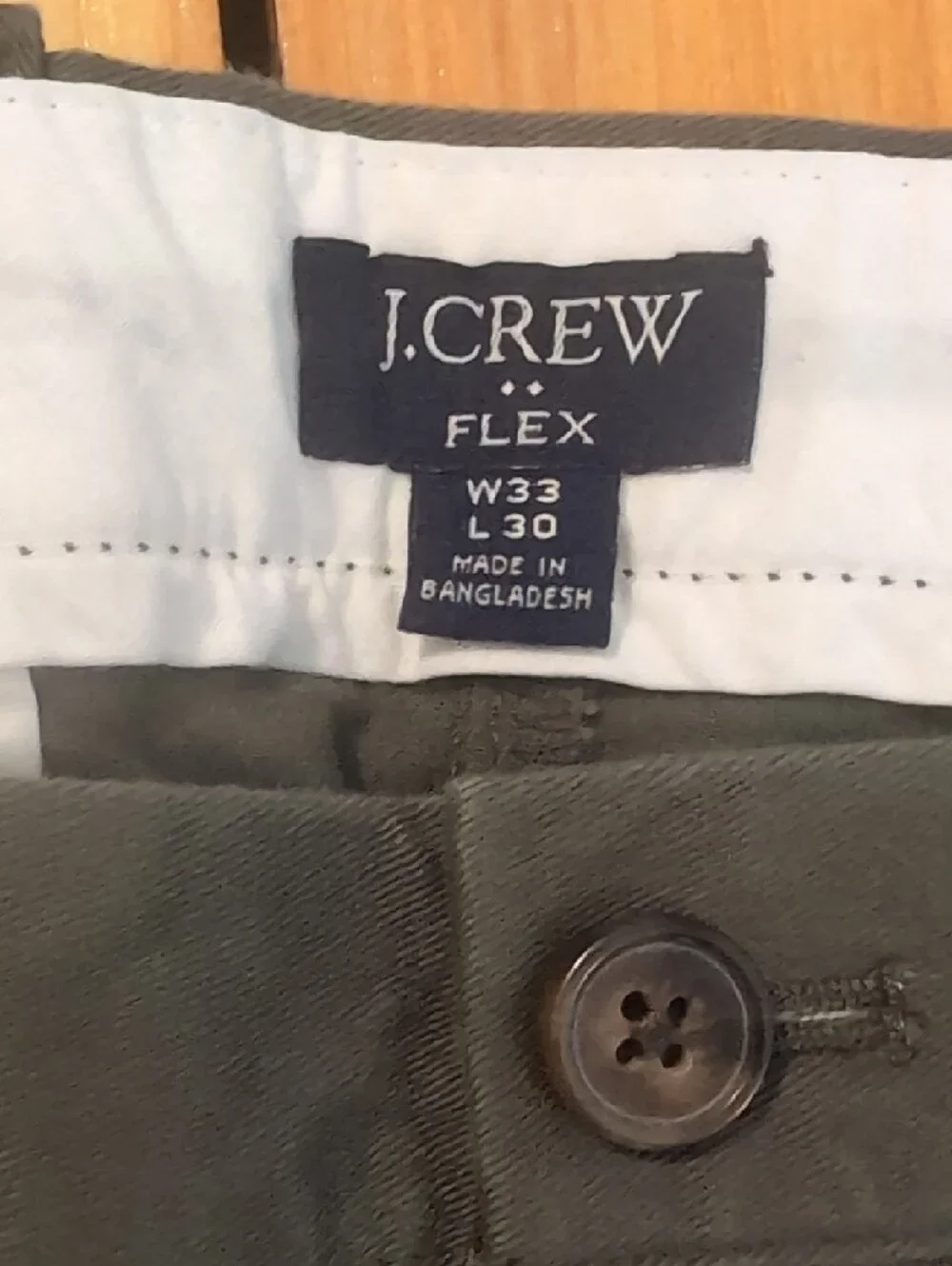 J. Crew Slim Chinos in Olive